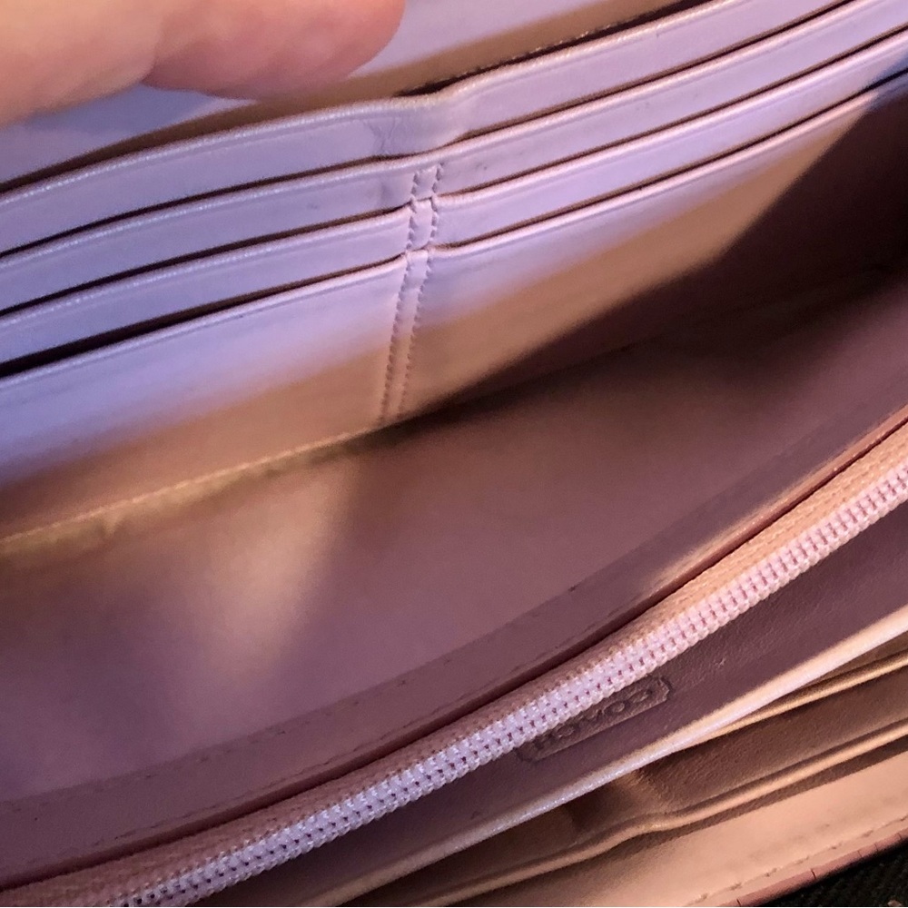 Coach Signature Long Zip Around Wallet - Picture 5 of 5